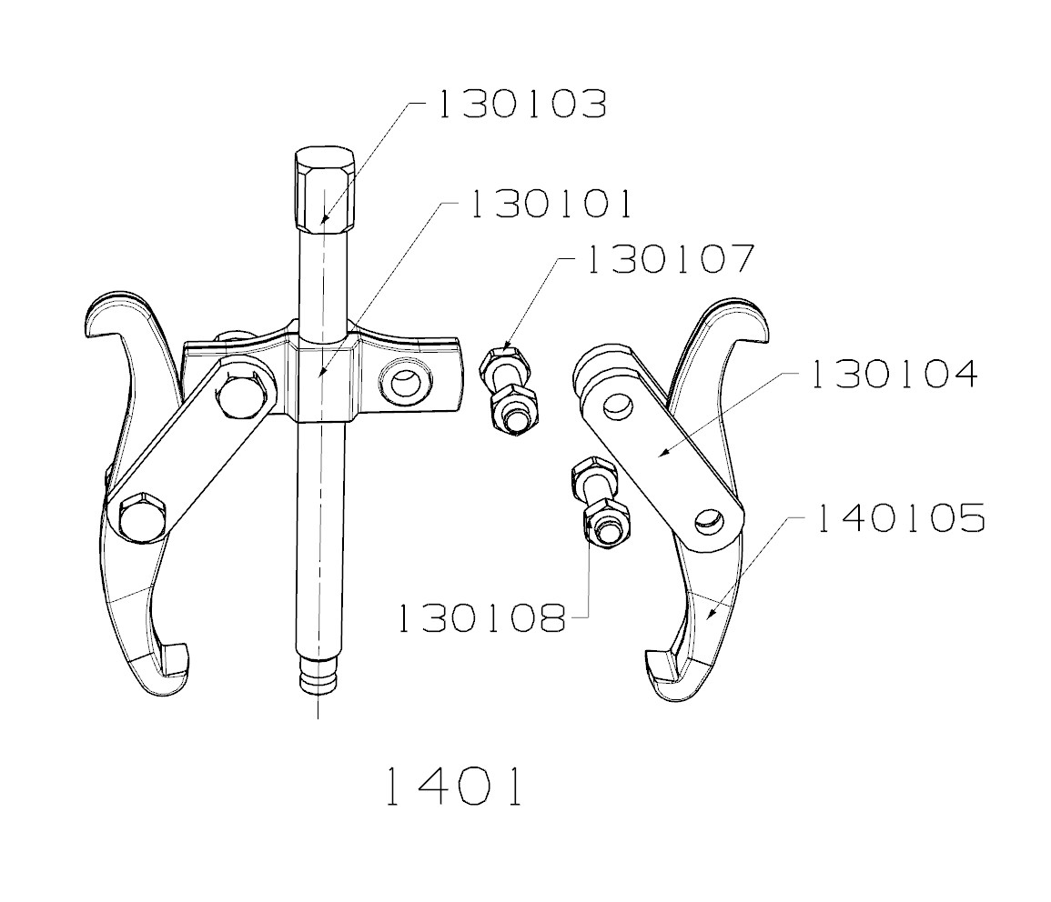 EXTRACTOR REVERSIBLE FORZA SERIE 1400 DE 2 PATAS